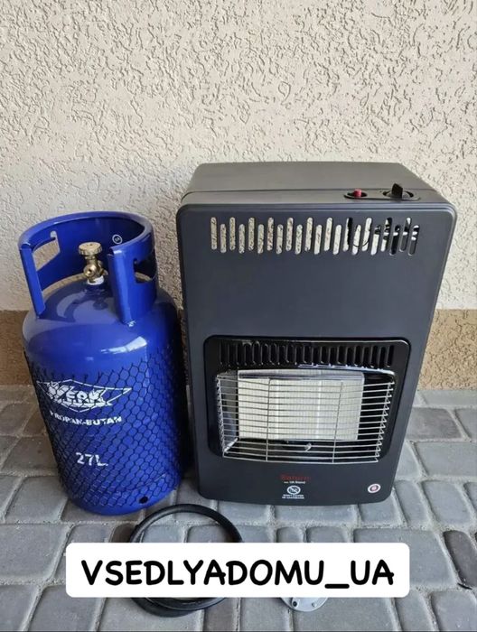 Газовий інфрачервоний обігрівач + балон 27 л, з редуктором та шлангом.