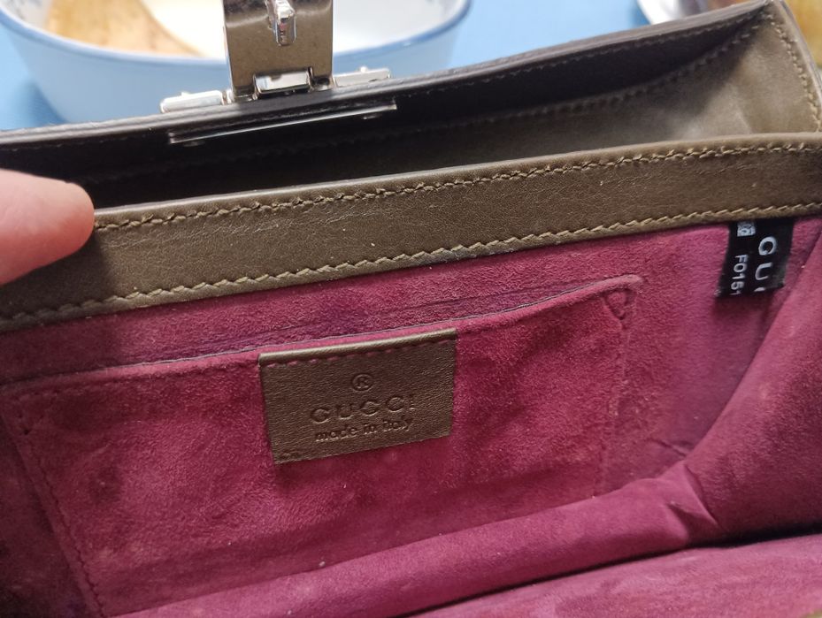 Mala Gucci  em. Pele de pitonverde
