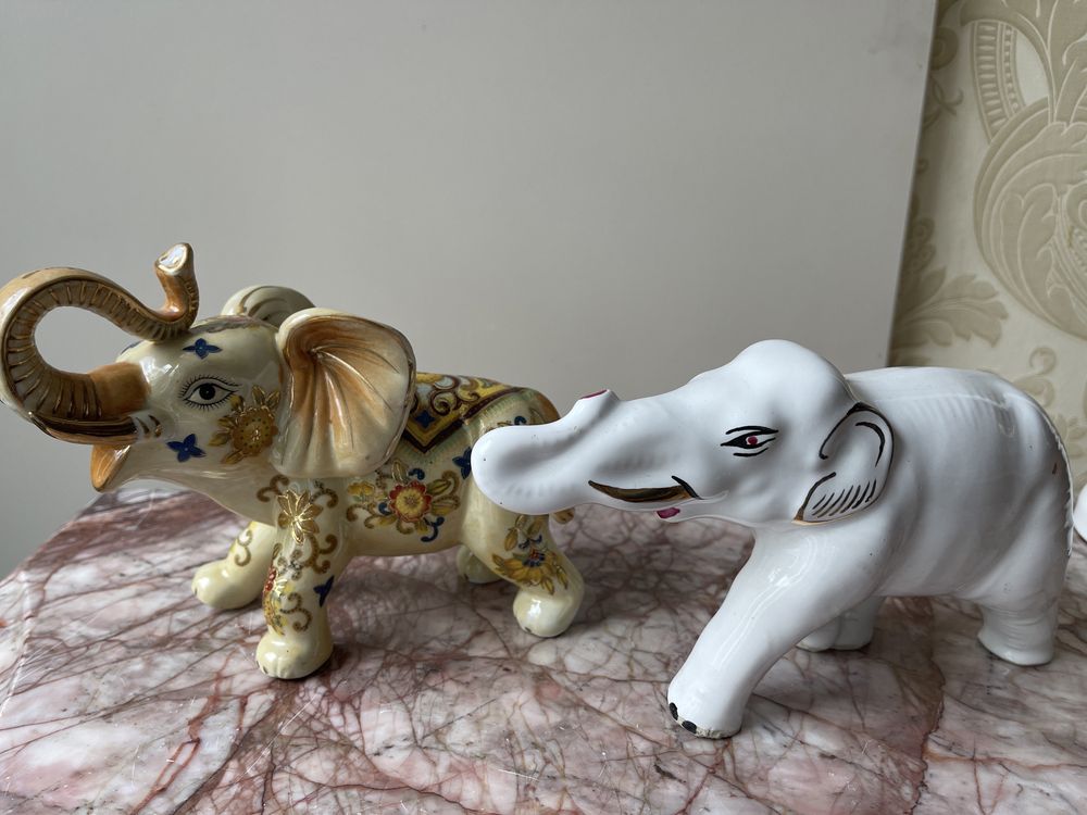 Słoń slonie słoniki kolekcja porcelana ceramika