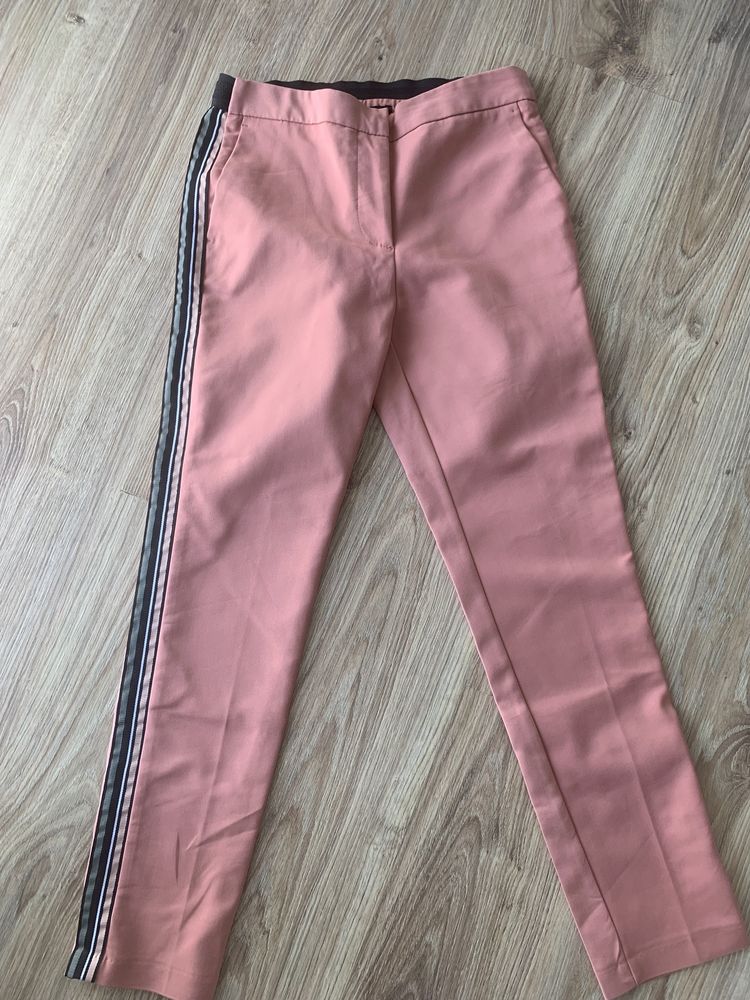 Zara spodnie chinos z lampasami, rozm S