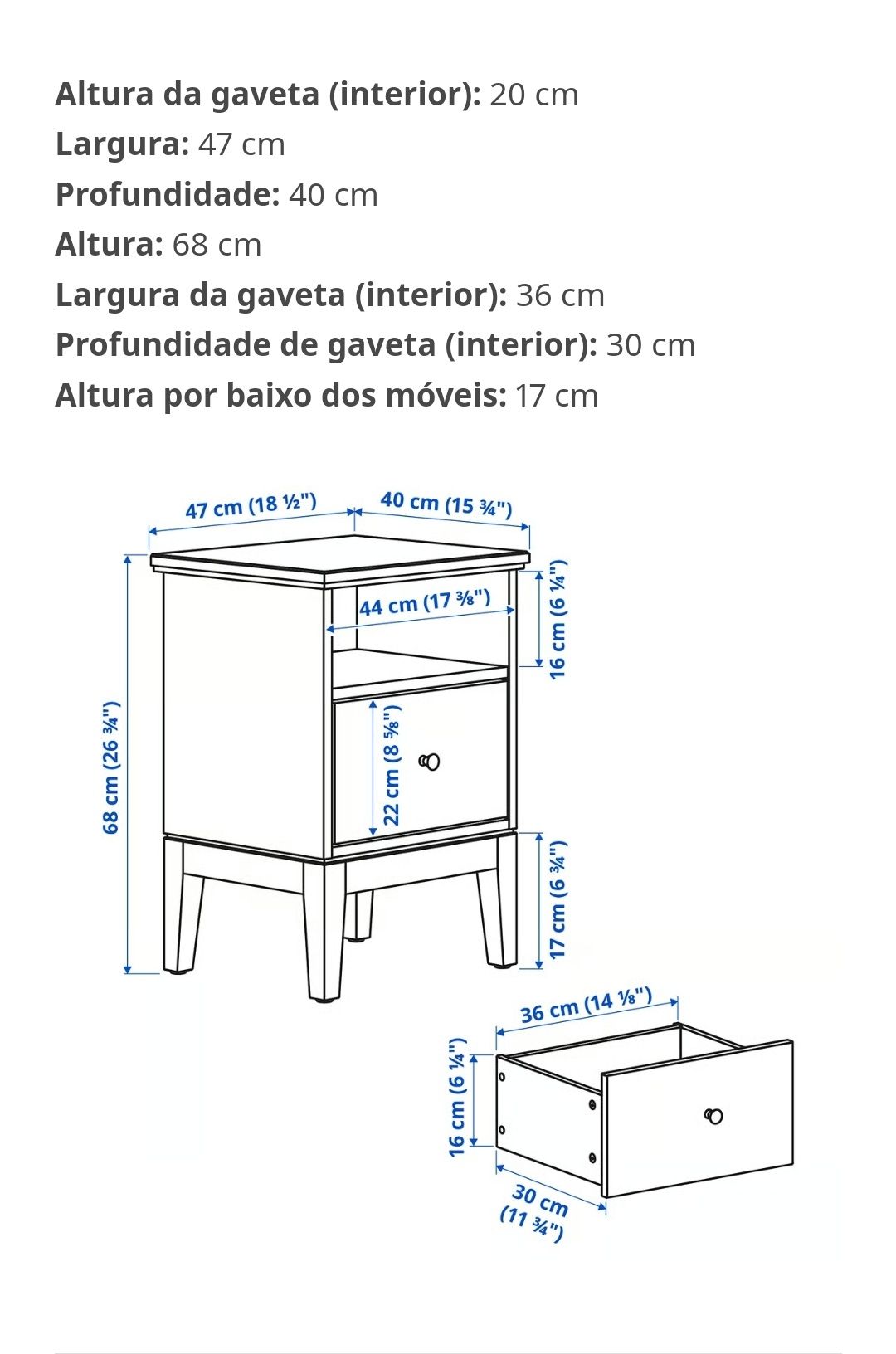 Mesas de cabeceira como novas IKEA