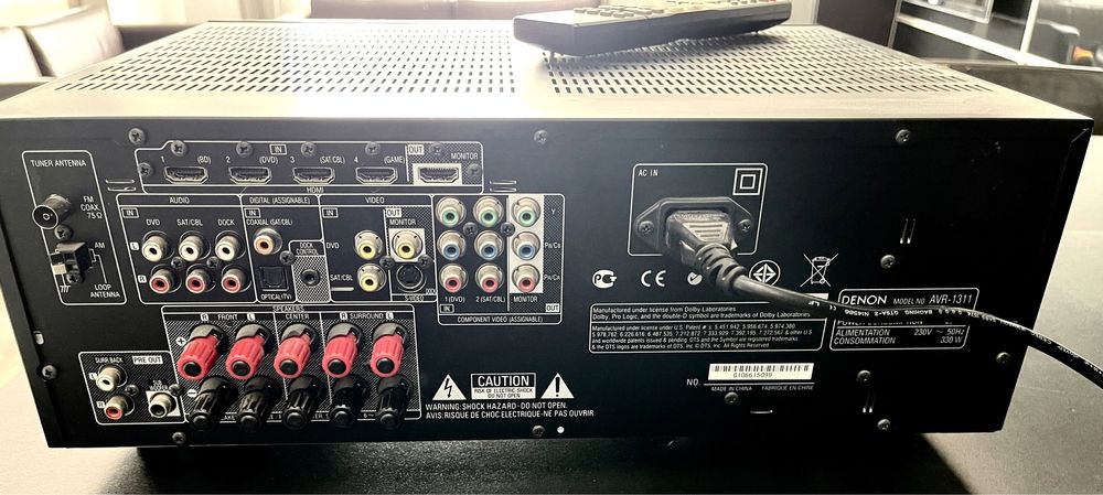 Amplituner wzmacniacz DENON AVR-1311 moc 110 W na kanał - 5 kanałów