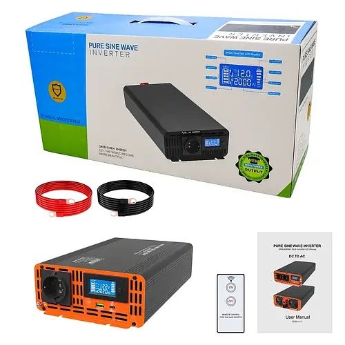 Інвертор 3000W чистий синус DatouBoss PSW1500 DC-AC з клемами 12V/220V