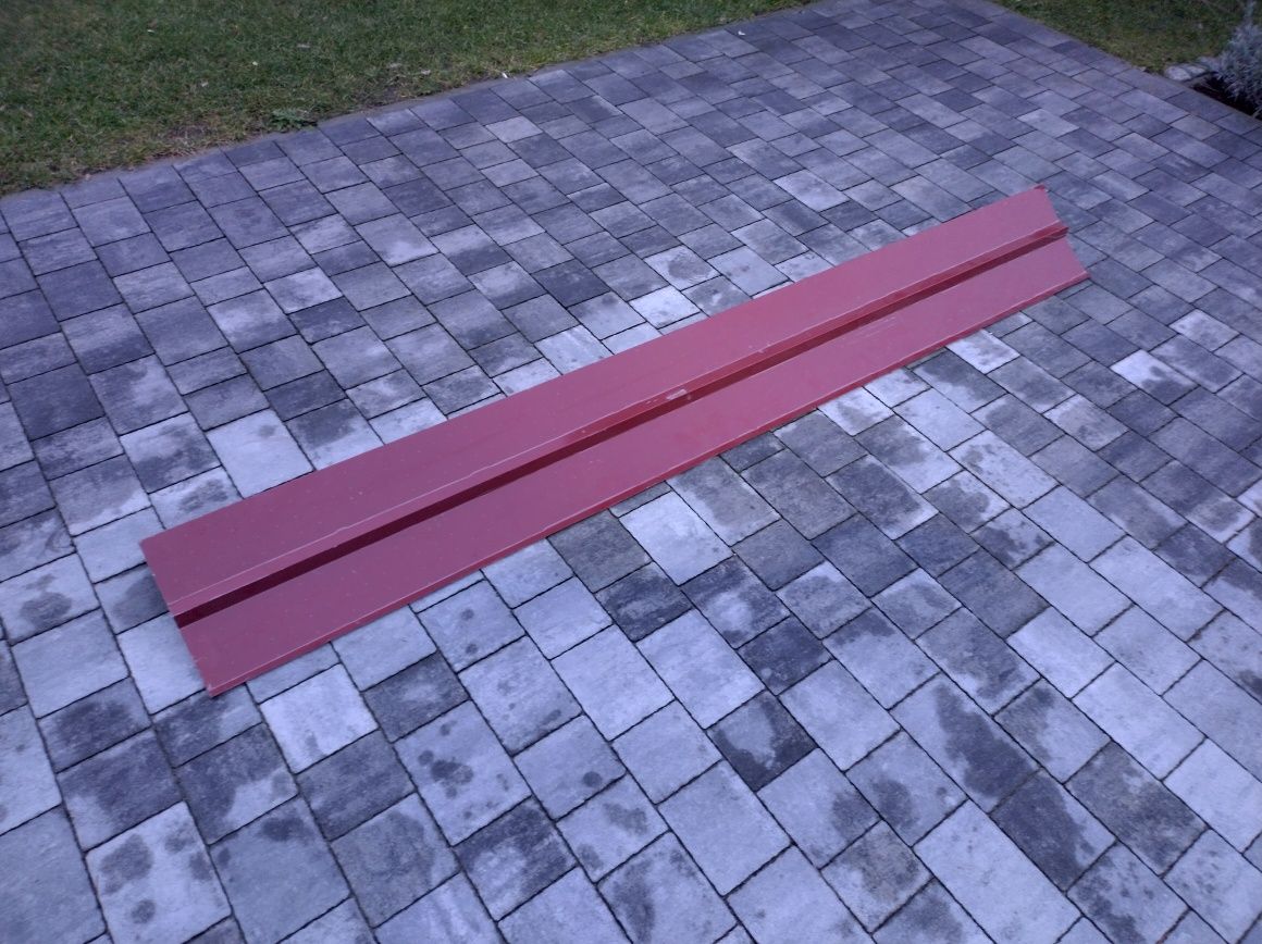 Opierzenie dachu  brąz blacha 1 sztuka 227 cm x 27 cm x 17 cm