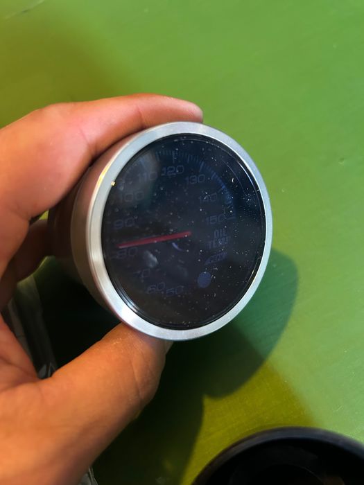 Manómetros Novos [Temperatura e Pressão de óleo] 7 cores aviso de pico