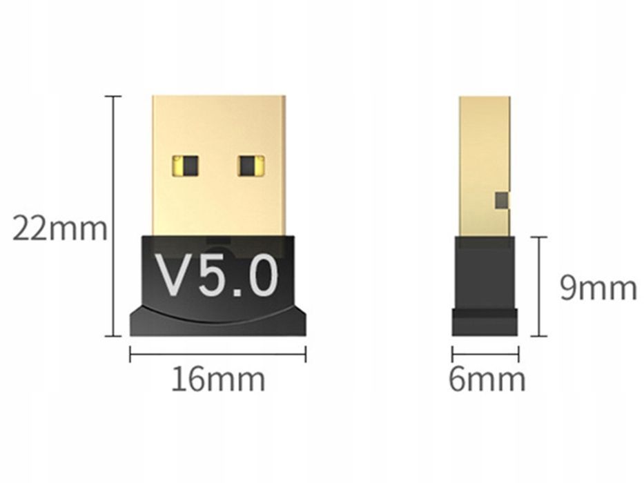 Mini adapter Bluetooth dongle 5.0 high USB szybki pada słuchawek