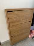 Sapateira Kubox carvalho com 3 portas. 18 pares