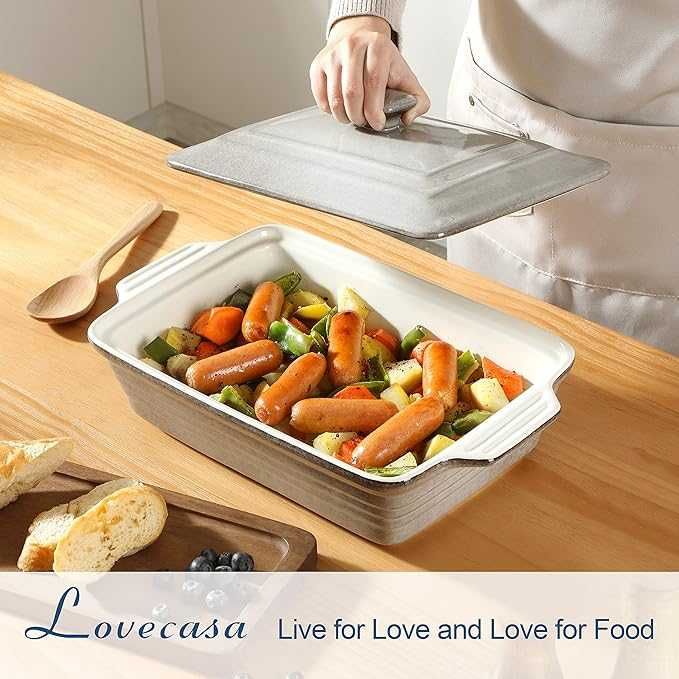 Naczynie Ceramiczne do Pieczenia z Pokrywką 4300 ml Lovecasa (494b)