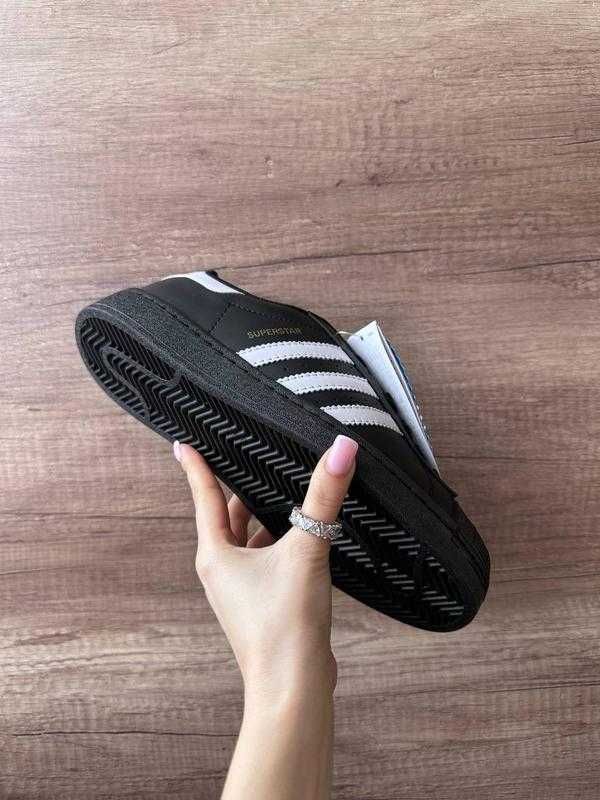 Жіночі кеди Адідас суперстар Adidas superstar чорні 36-40 НАЛОЖКА