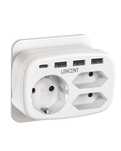 Gniazdo elektryczne złodziejka 7w1, 3xgniazdo, 3xUSB i USB-C, spm83