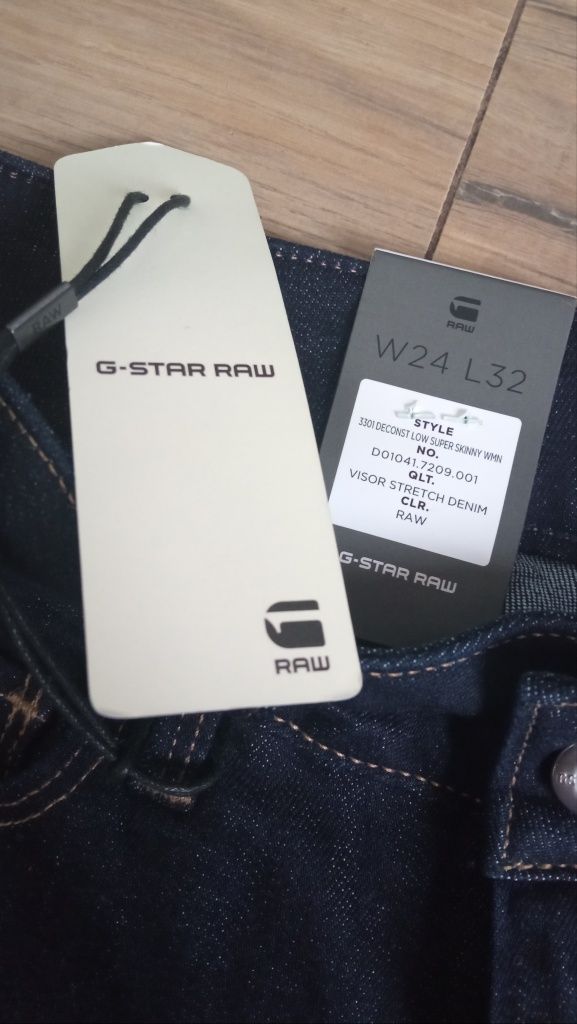 G-STAR RAW Nowe jeans super skinny granatowe W24 L32