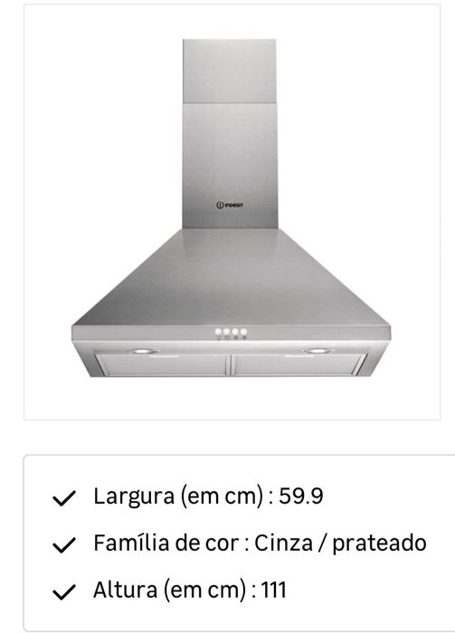 Exaustor chaminé indesit