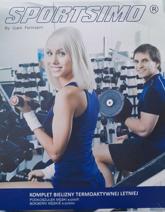 Bielizna sportowa męska termiczna bokserki + podkoszulek rozm. L