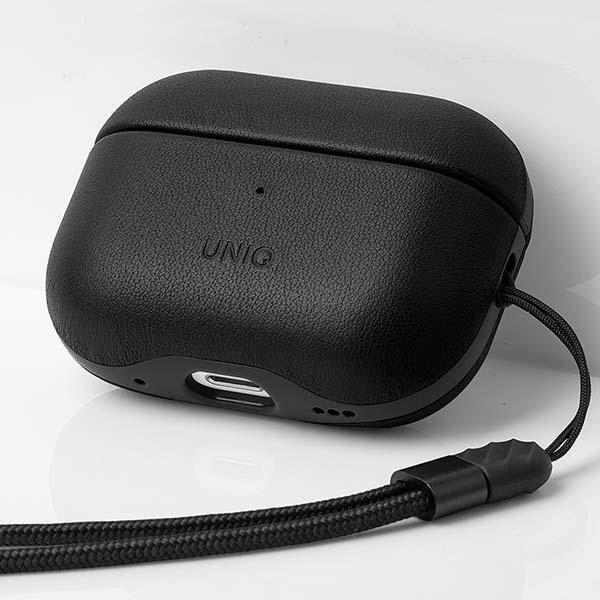 Etui do AirPods Pro 2 Skóra naturalna czarne Uniq Terra