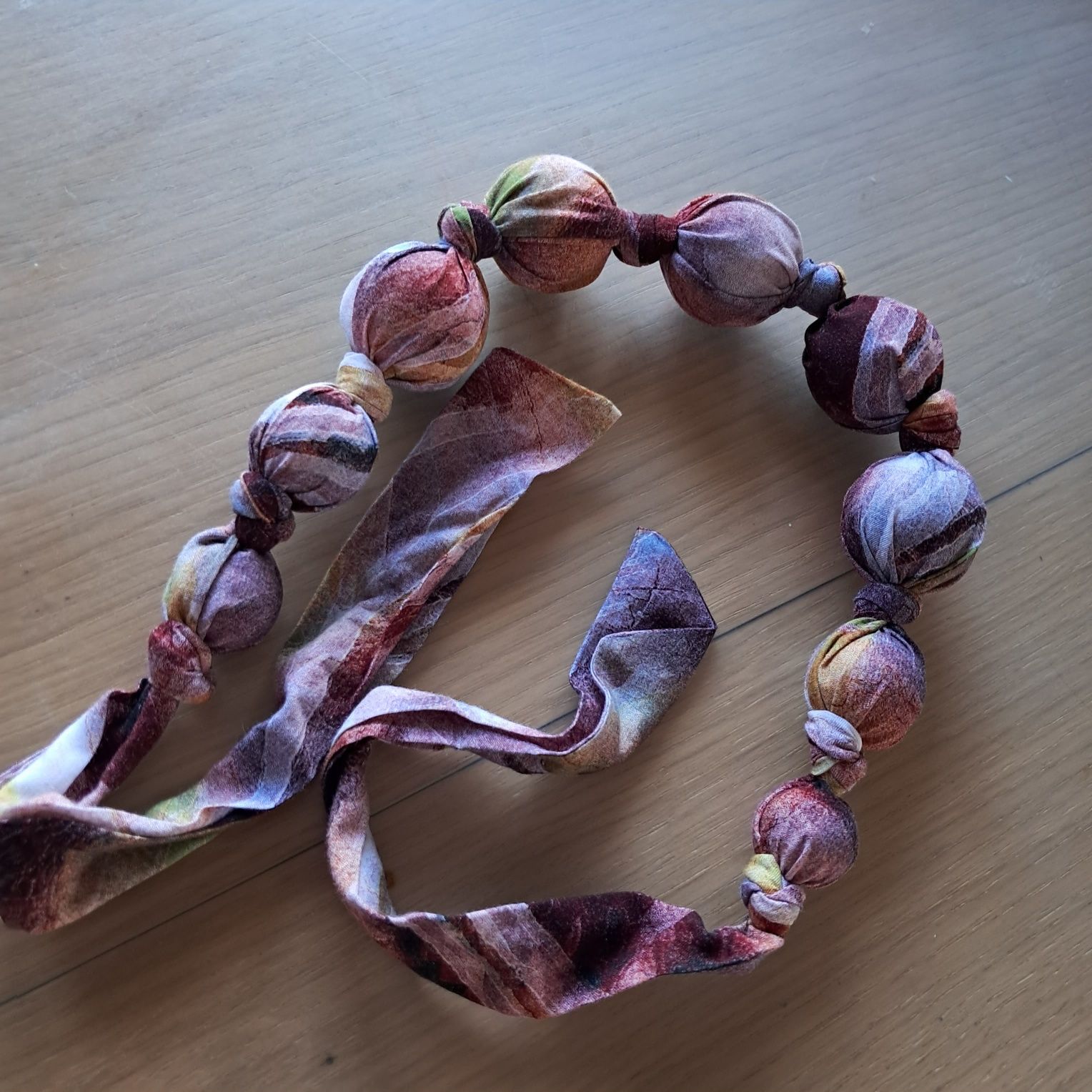 Naszyjnik korale pasek Handmade