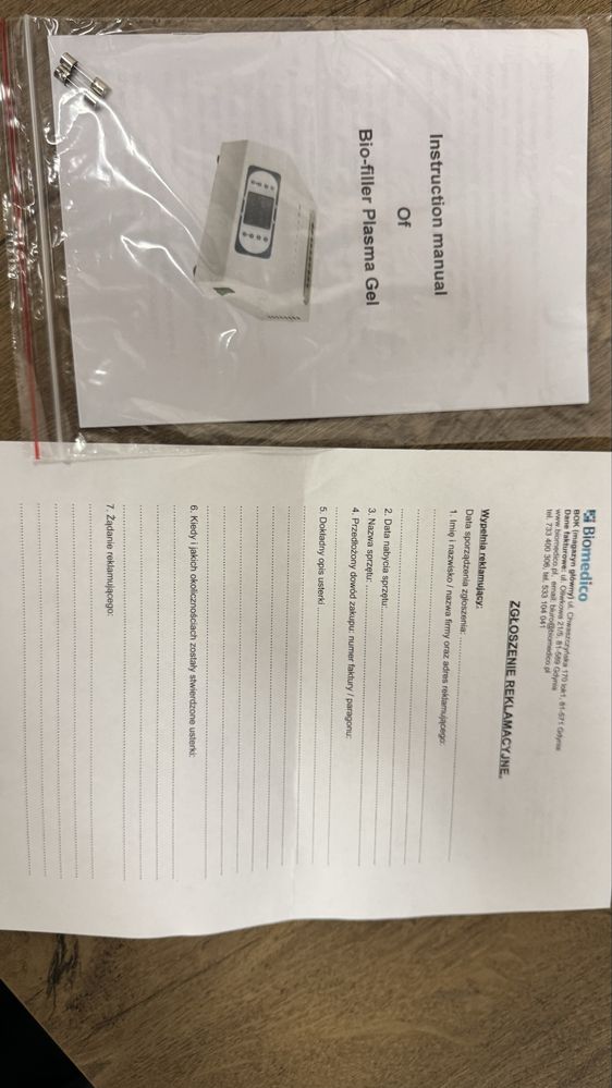Bio filler plasma , wirowka