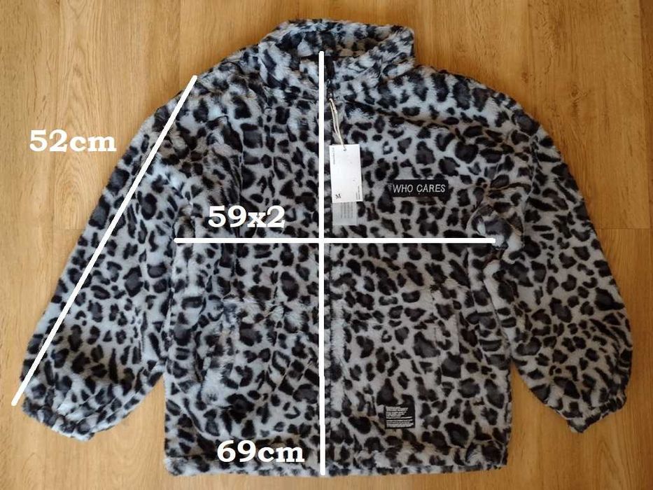 *_* Bluza Polar uniseks szara w Cętki Lamparta nowa rozm. 40/42 nowa