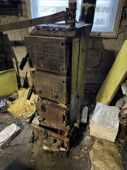 Piec koza kominek do garażu 9kw mocny sprawny drewno olej wegiel komin