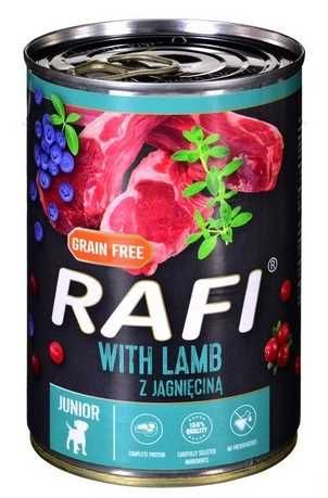 Rafi junior 2 pyszne smaki !!! karma dla psa puszki - 8 x 400g.pycha!!