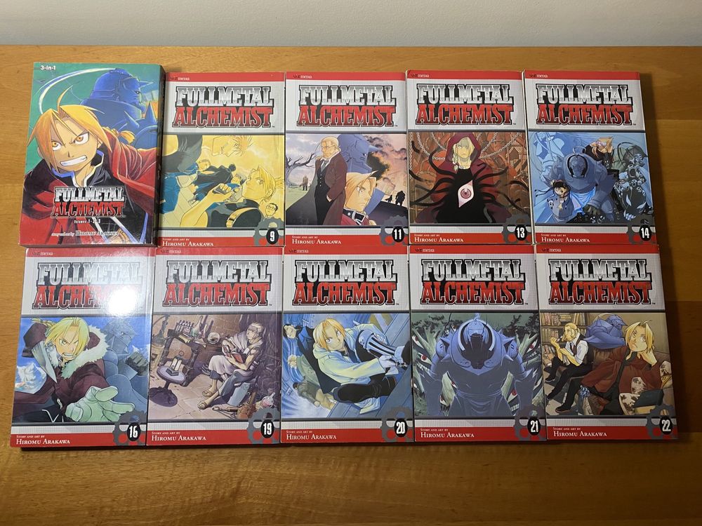 Fullmetal Alchemist Volumes 1-3, 9, 11, 13, 14, 16, 19-22 (conjunto)