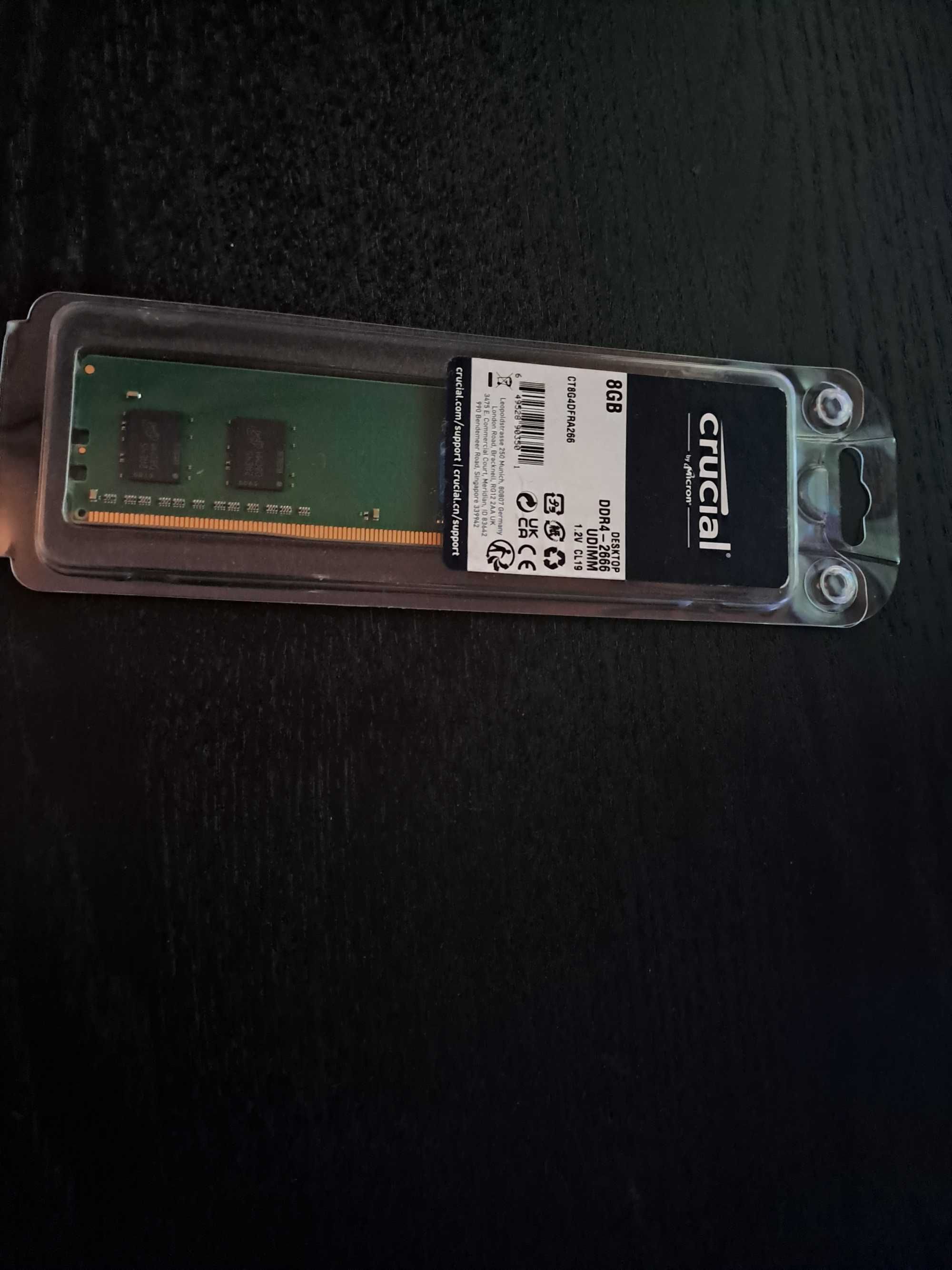 Memória RAM Crucial Value 8GB, DDR4-2666MHz Single-Ranked NÃO USADA