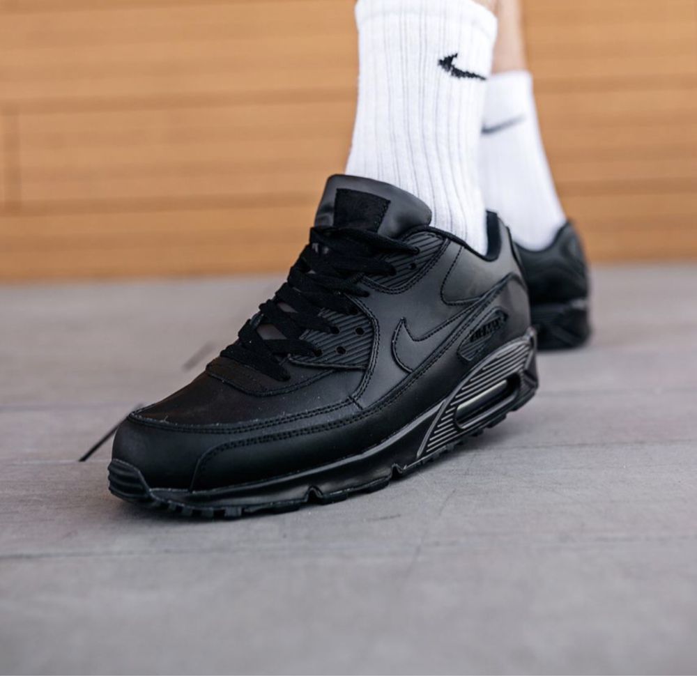 Кросівки Чоловічі Nike Air Max 90 "Black" Топ Premium Без передоплати