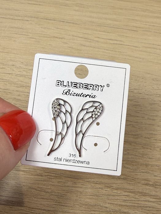 Srebrne kolczyko kaskadowe ze stali chirurgicznej