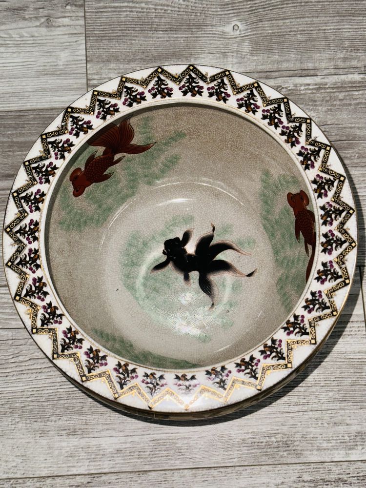 Donica ręcznie malowana chińska porcelana waza duża 26x21cm