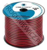Kabel głośnikowy czerwono-czarny CCA 2x0,35mm 100m