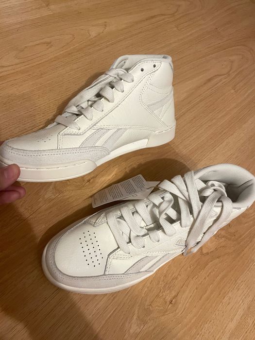 Кожаные кроссовки кеды reebok