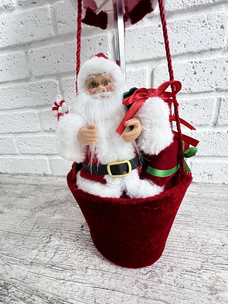 Санта на воздушном шаре ,новый! 62 см