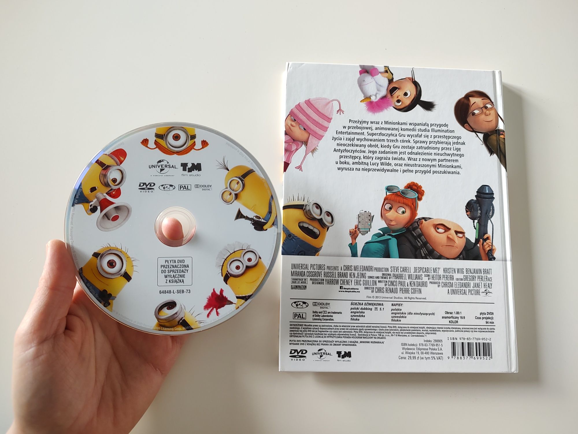 Minionki rozrabiają - film DVD płyta + książeczka