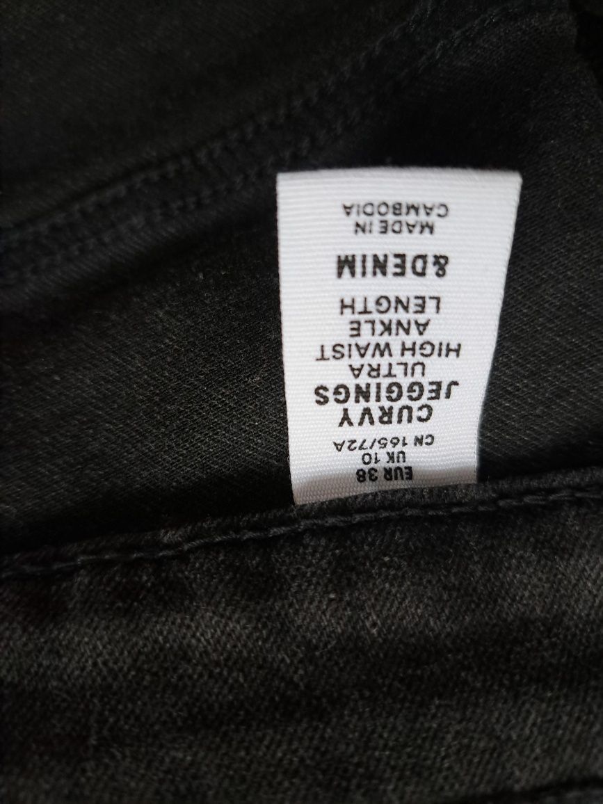 Spodnie jeans z dziurami 38 H&M