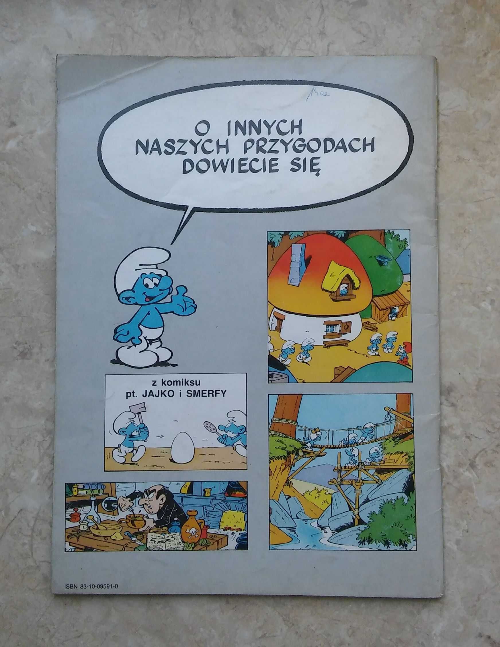 Komiks 2 historyjki o  Smerfach Smerfetka - Głód w krainie Smerfów