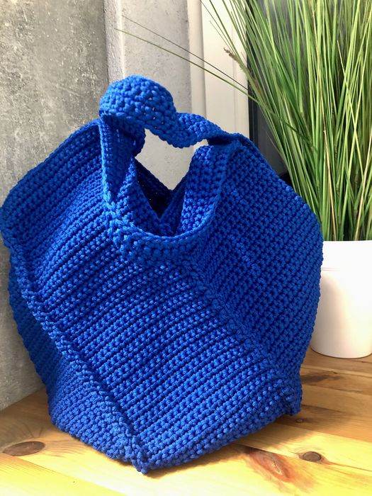 PROMOCJA !!! CHABROWA TOREBKA ze sznurka hand made