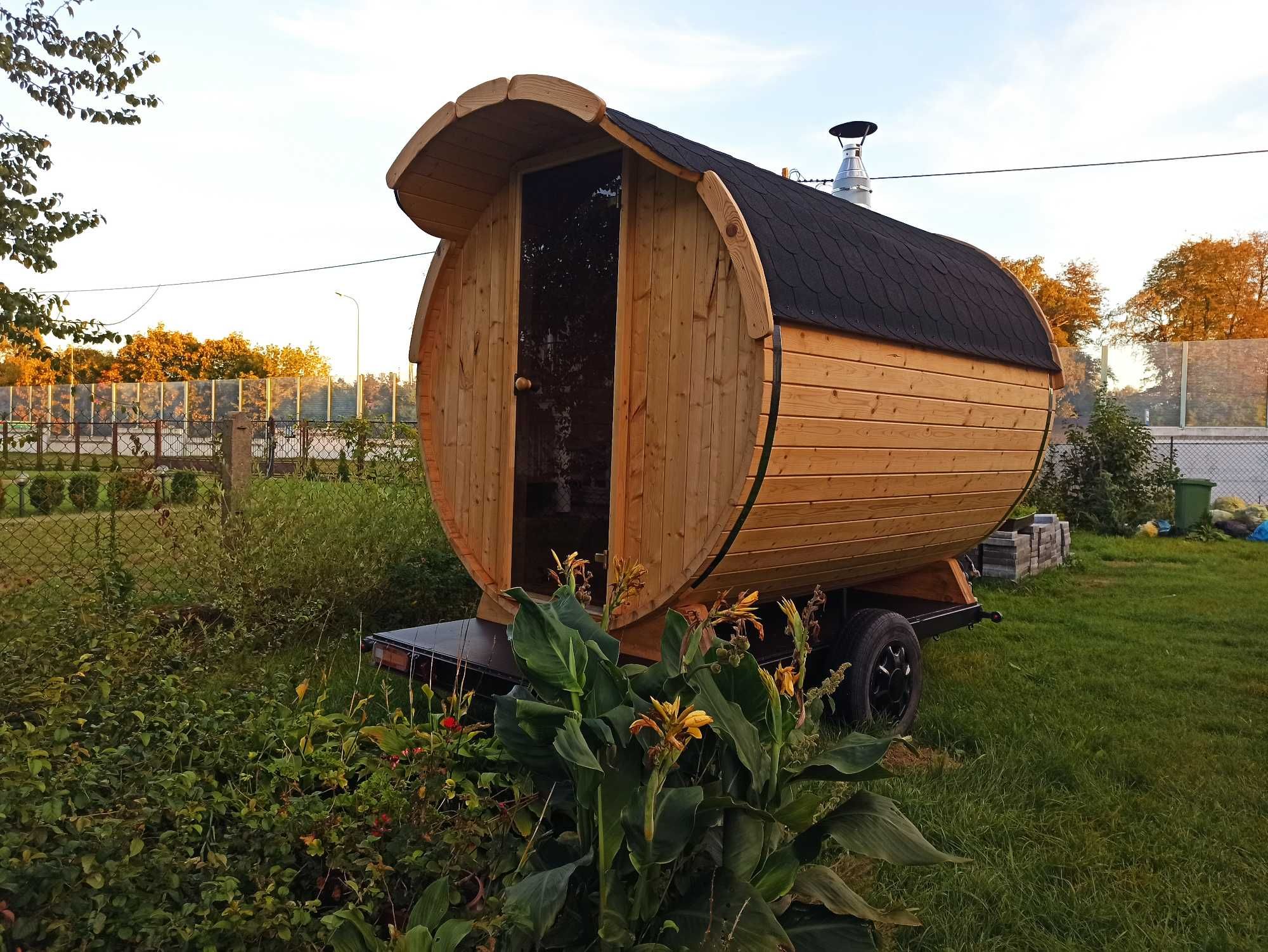 Mobilna sauna - piec opalany drewnem, duża 8 osób, SPA pod Twoim domem