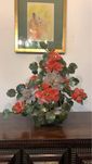 Comjunto floral em pefrss duras . Trabalho asiatico