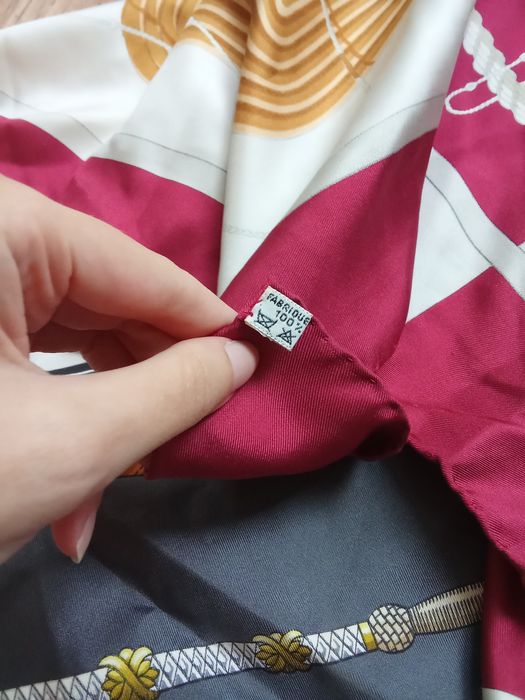Вінтажна шовкова хустка hermes clic clac