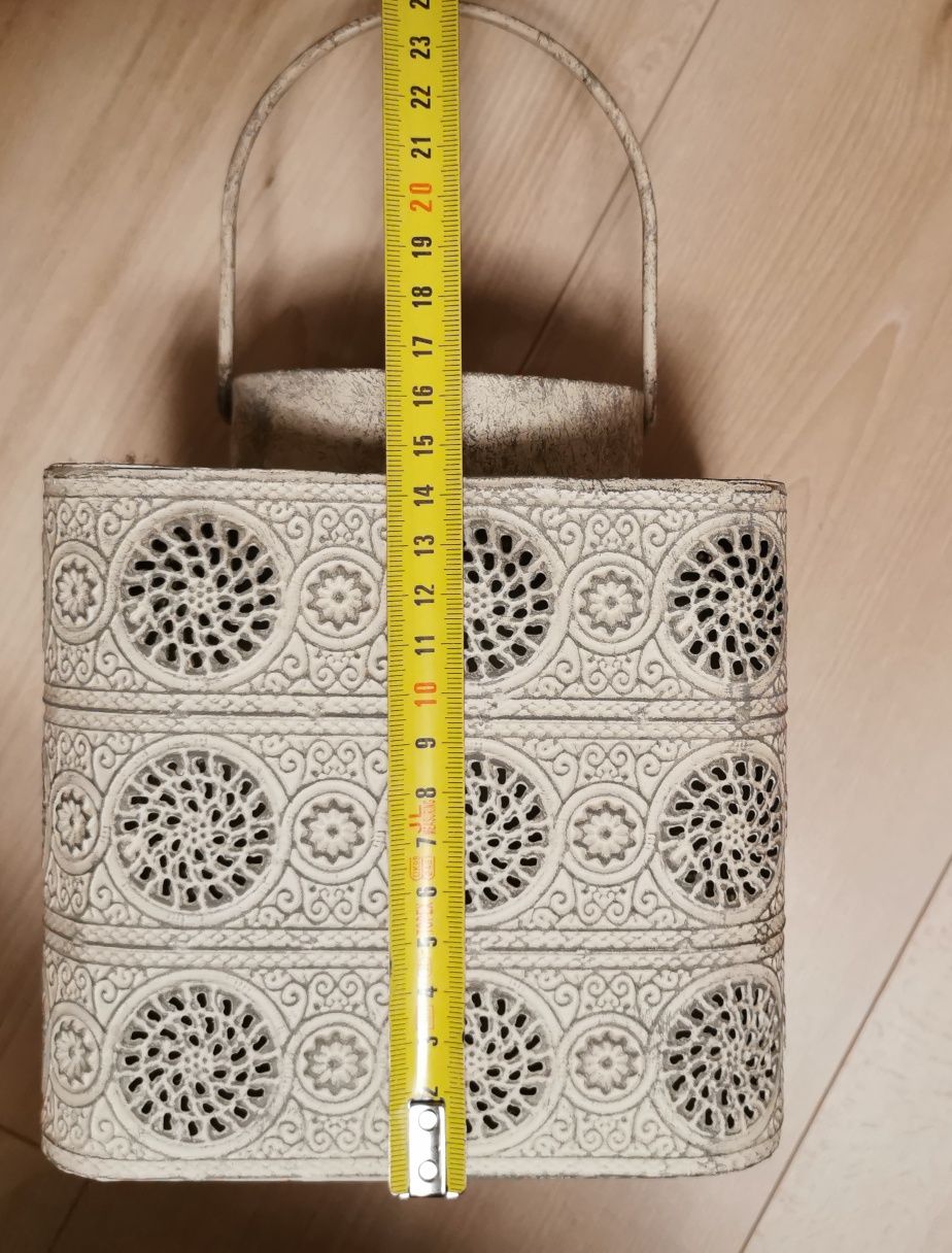 Zara Home Lampion ażurowy Latarena na świeczkę