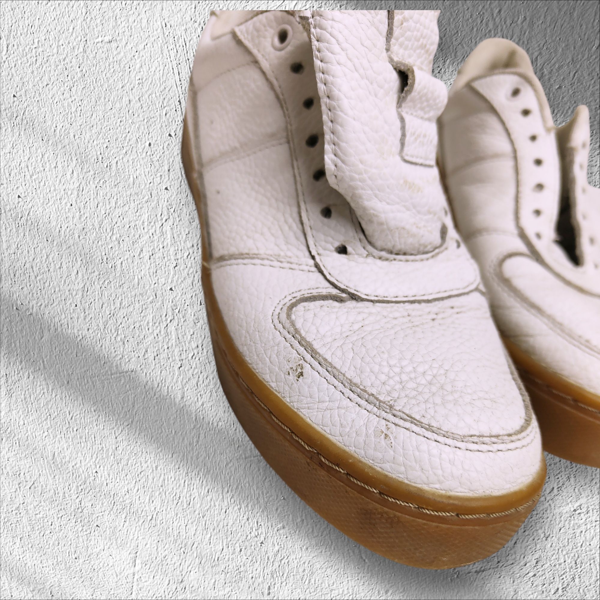 Białe sneakersy na grubej podeszwie rozmiar 40