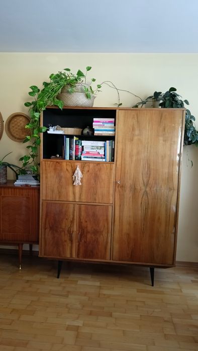 biblioteczka, komoda, witryna Prl