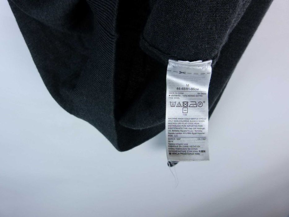 Gap cienki wełniany sweter merino wool / M