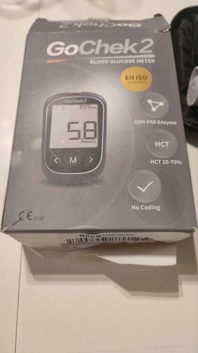 Монитор уровня глюкозы в крови GoChek2 (примятая упаковка).