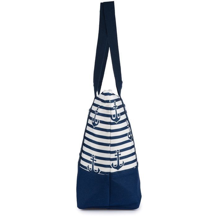 Duża Torba plażowa na lato rączki solidna marynarska