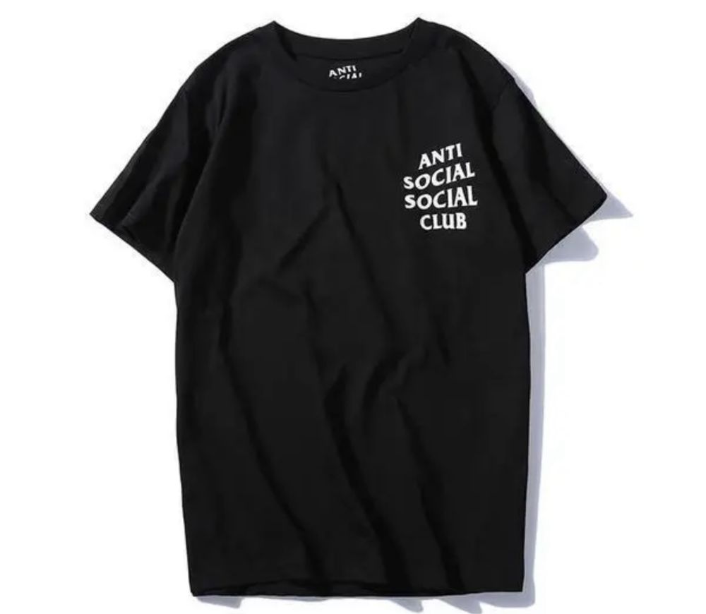 Мужские футболки ASSC Чорна футболка Anti Social Social Club унисекс
