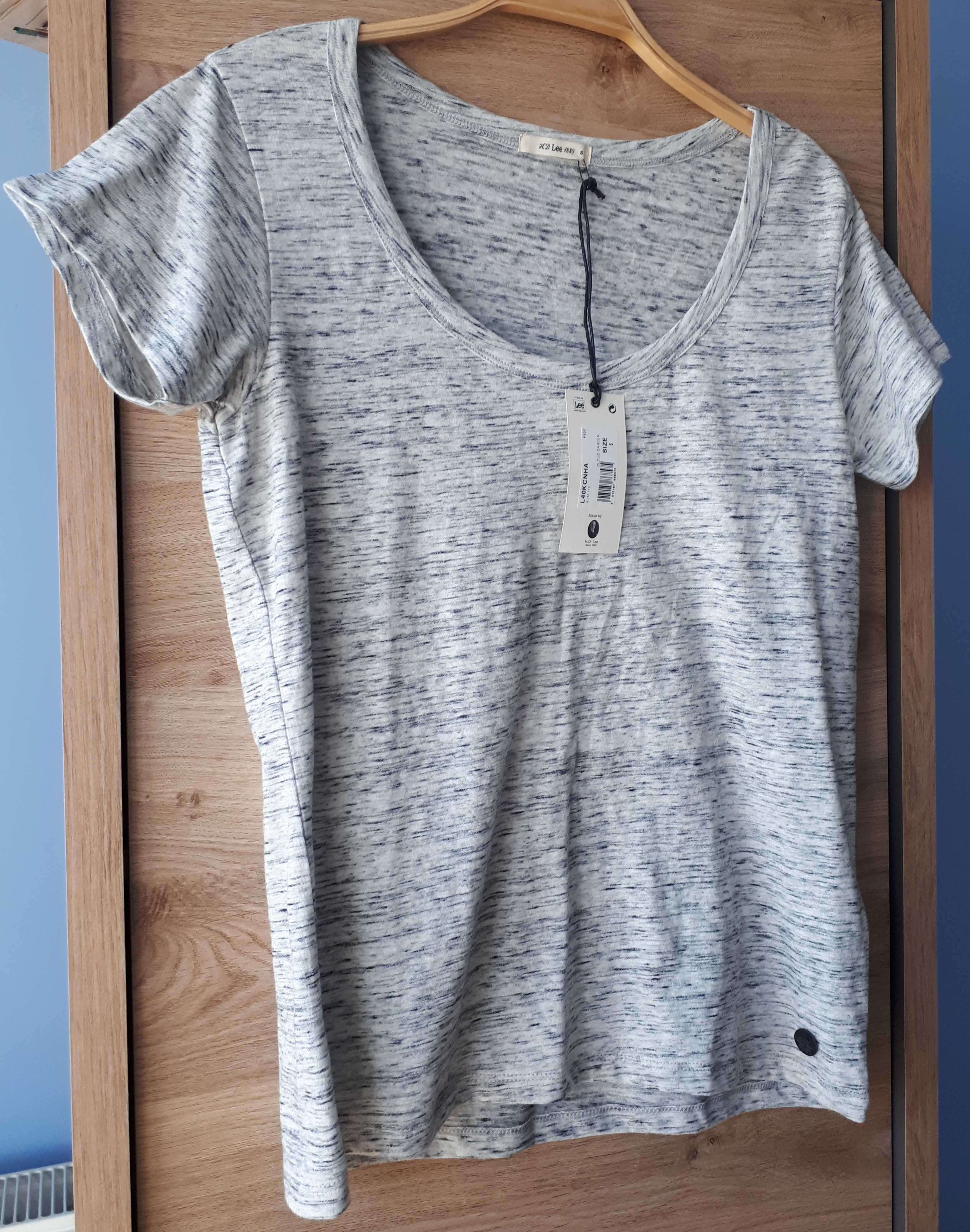 Koszulka Lee T-shirt damski nowy rozmiar S szary z metką