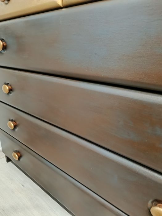 Komoda, szafka PRL drewniana z szufladami po renowacji