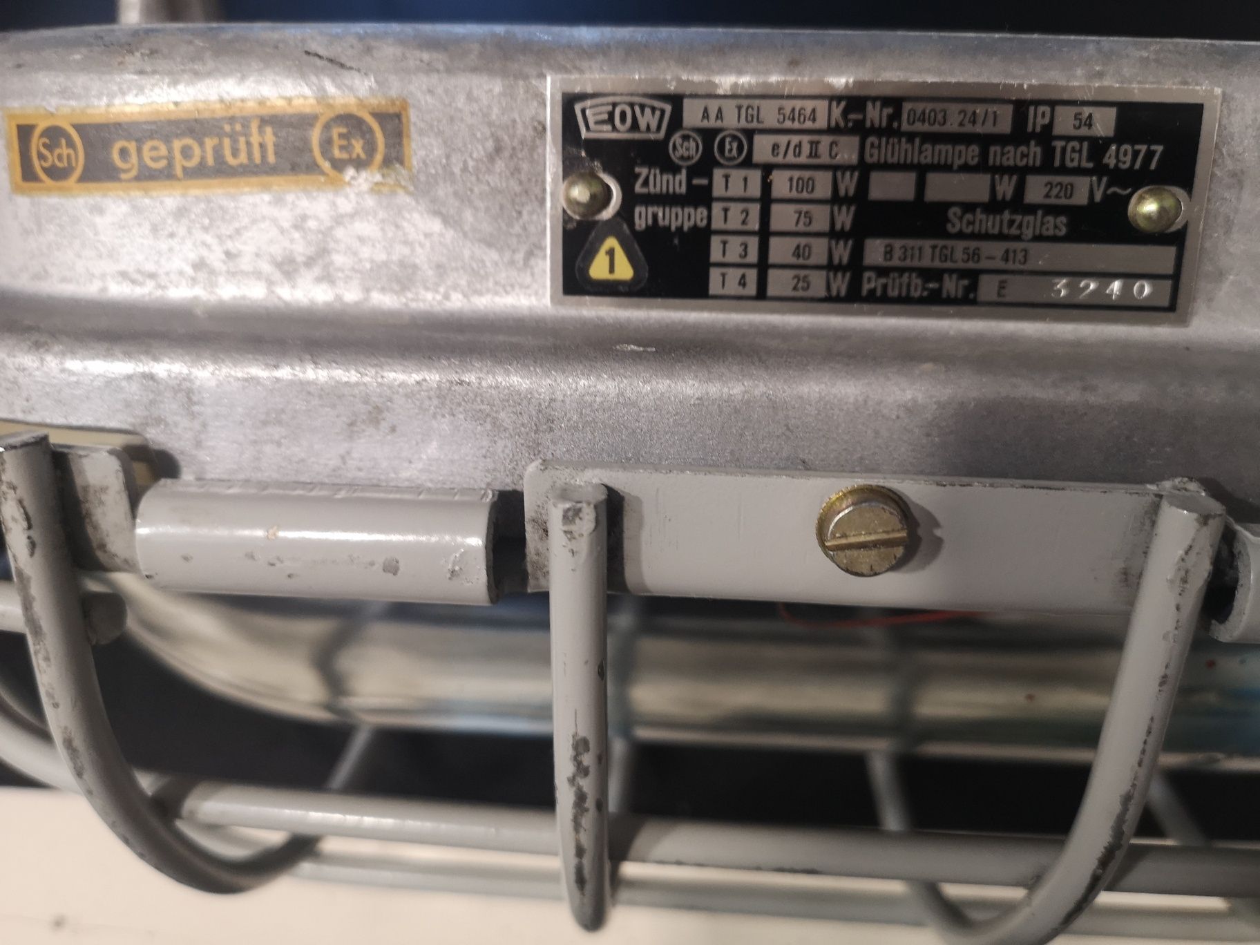 Loft Lampa z bunkra schronu Niemieckiego Industrialna