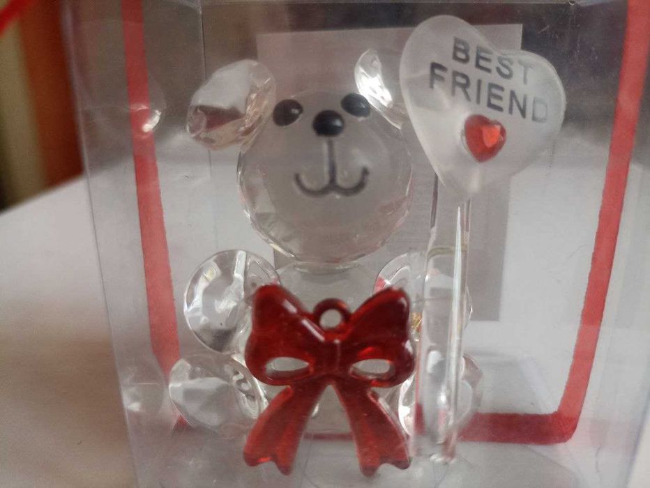 Подарок медвежёнок стеклянный фигурка под хрусталь