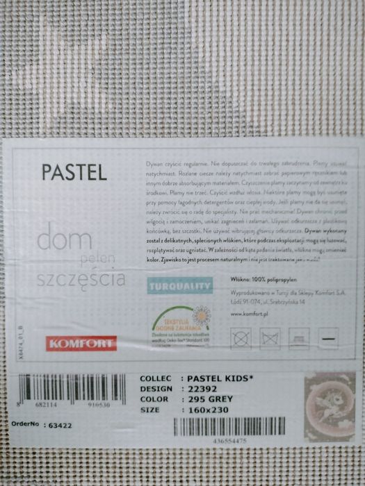 Dywan Komfort pastel ponny 160x230